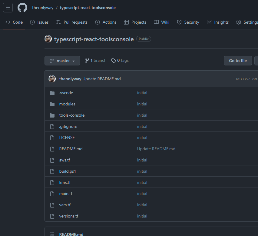 Tools Console project preview